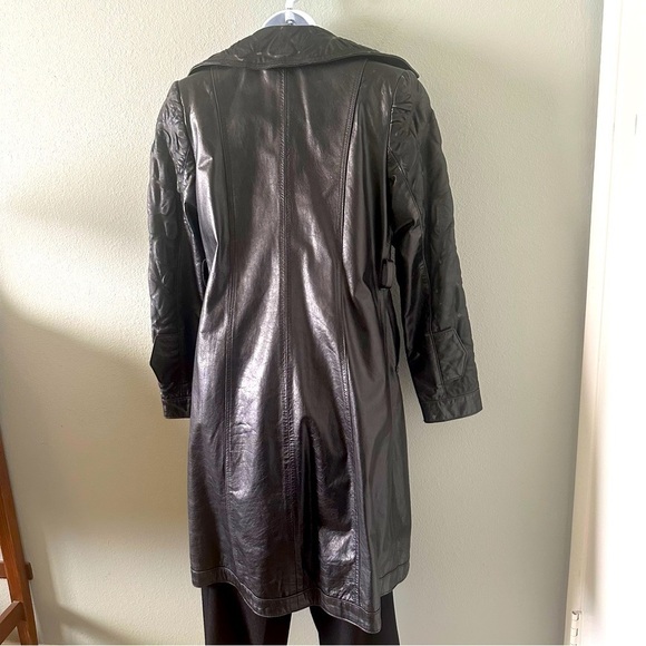 KAPTAIN BUBBLE Coat Mens M Rare Vintage Black Leather - Picture 2 of 10